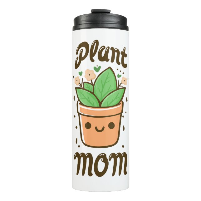 Pflanze Mama Niedlich Mütter Tag Mütter Leben Thermosbecher (Vorderseite)