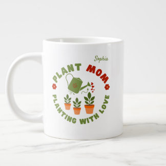 Pflanze Mama Pflanzung mit Liebe Personalisiert Jumbo-Tasse