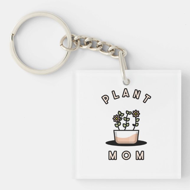 Pflanze Mama Schlüsselanhänger (Vorderseite)