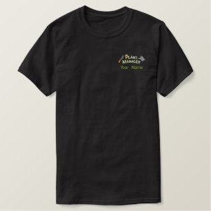 Pflanze Manager 2 Besticktes T-Shirt