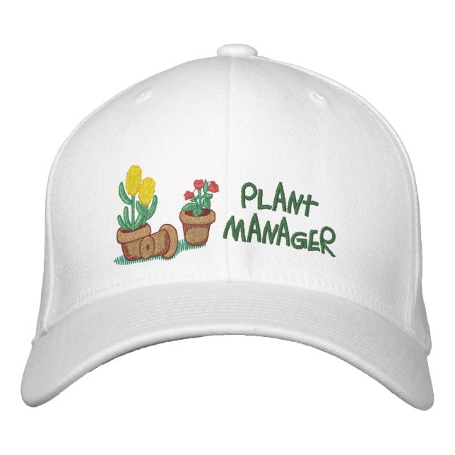 Pflanze Manager Bestickte Kappe (Vorderseite)