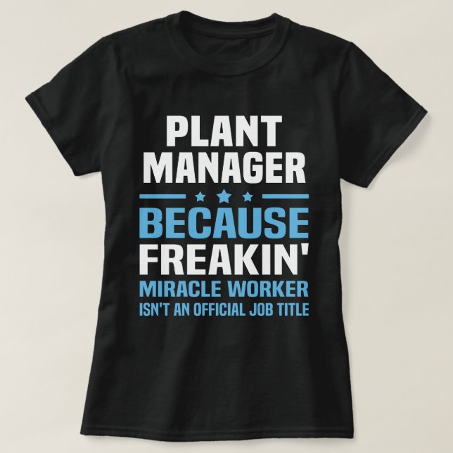 Pflanze Manager T-Shirt (Design vorne)