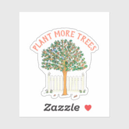 Pflanze Mehr Bäume Pfirsichbaum Aufkleber