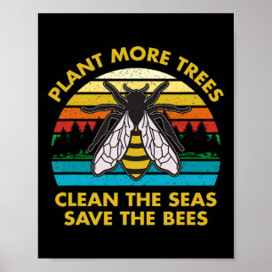 Pflanze mehr Bäume reinigen die Meere Rettete die  Poster