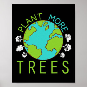 Pflanze mehr Bäume Rett Earth Day Climate Nature E Poster