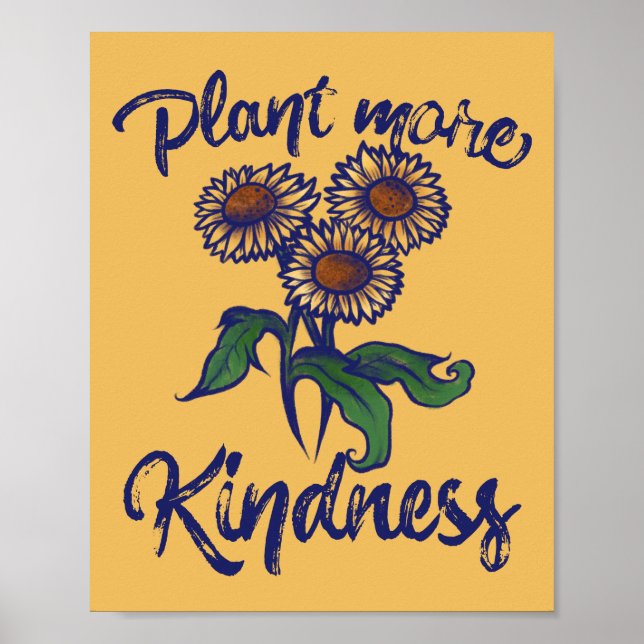 Pflanze mehr KINDNESS Materie Lehrer Poster (Vorne)