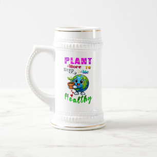 Pflanze mehr, um mich gesund zu halten bierglas