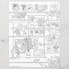 Pflanze mit Blumenmuster