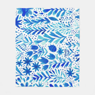 Pflanze mit Blumenwasser Nahtlose Textur Fleecedecke