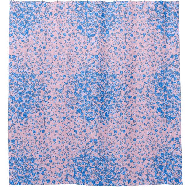Pflanze mit den Rose A05.b Lpink BG Duschvorhang (Vorderseite)