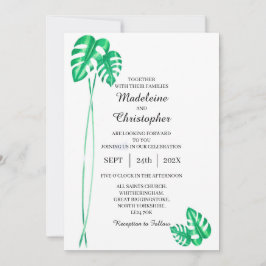 Pflanze Monstera Hochzeit Einladung Schweizer Käse