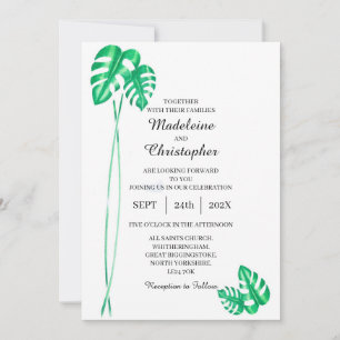 Pflanze Monstera Hochzeit Einladung Schweizer Käse