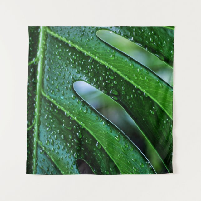 Pflanze Monstera Wandteppich (Vorderseite)