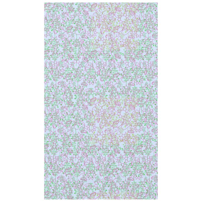Pflanze Muster.14C Rosa Blütenblau BG Tischdecke (Vorderseite)