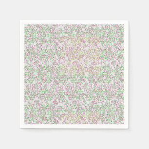 Pflanze muster.14C Rosa Schwarz BG Serviette