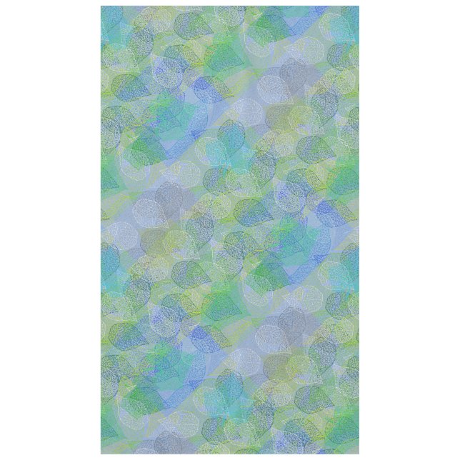 Pflanze Muster A02.b Blätter LBlue BG Tischdecke (Vorderseite)