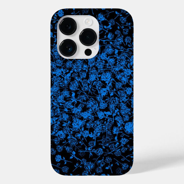Pflanze Muster A05.b Schwarze BG Case-Mate iPhone 14 Pro Hülle (Rückseite)