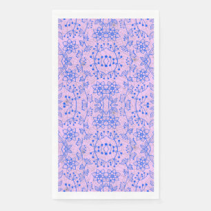 Pflanze Muster A08.b boho. lila BG Serviette