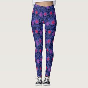 Pflanze Muster A13.b Schwarze BG Leggings