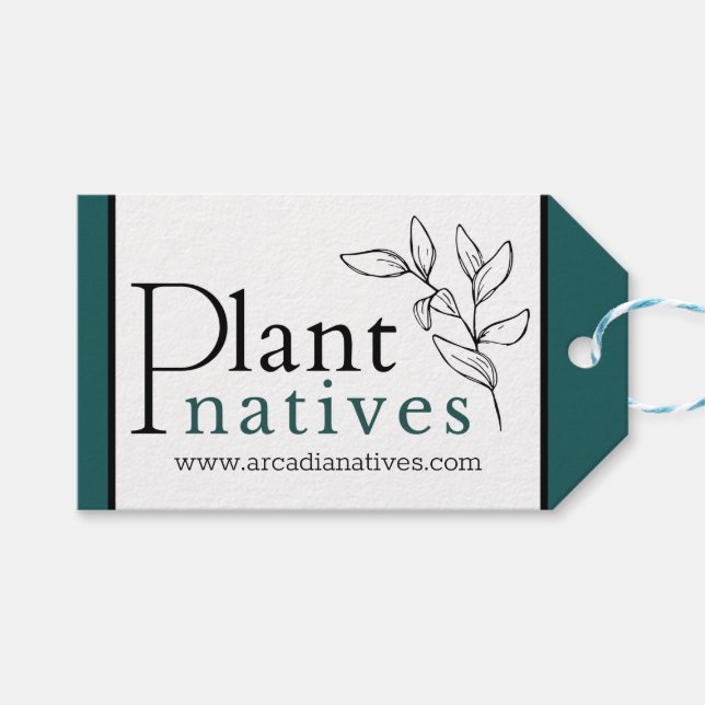 Pflanze Natives Custom Native Pflanze Kinderzimmer Geschenkanhänger (Vorderseite (Horizontal))