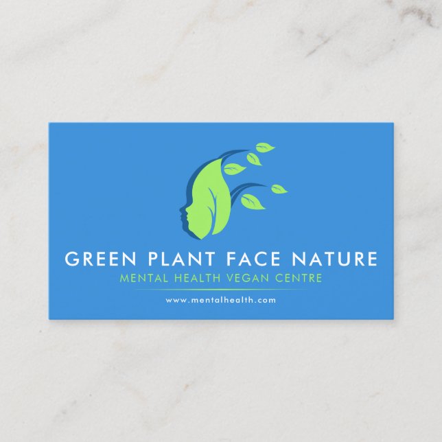 Pflanze Natur Vegan Visitenkarte (Vorderseite)