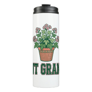Pflanze Oma blühendes Zimmerpflanzengeschenk Thermosbecher