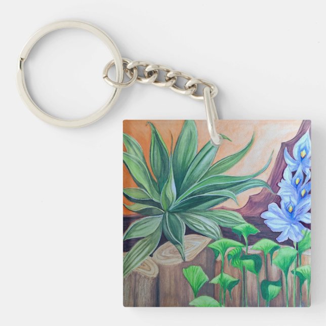 Pflanze Party Schlüsselanhänger (Vorderseite)