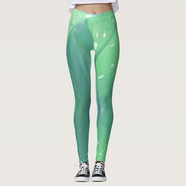 Pflanze Pastellfarben Leggings Pale (Vorderseite)