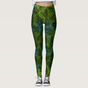 Pflanze pattern.11b Black BG Leggings