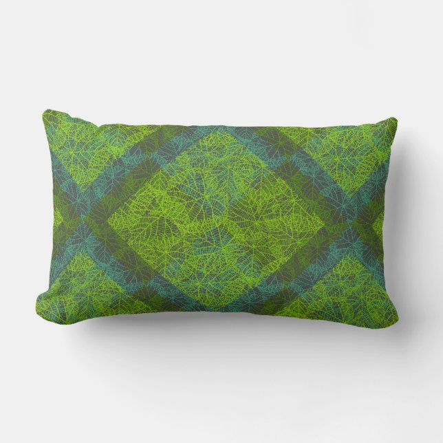 Pflanze pattern.12c DGrey BG Lendenkissen (Vorderseite)