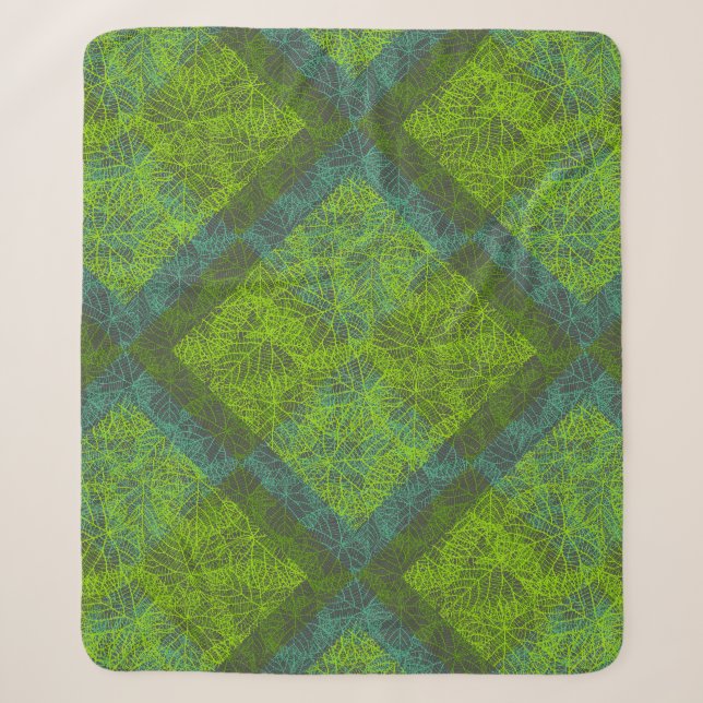 Pflanze pattern.12c DGrey BG Sherpadecke (Vorderseite)
