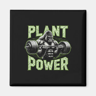 Pflanze Power T-Shirt - Vegane und vegetarische Gy Magnet
