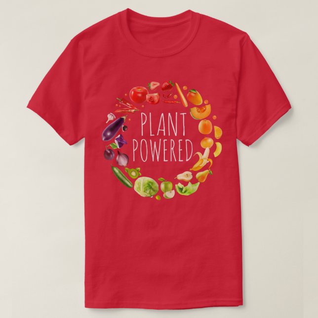 Pflanze Powered Funny Gym Workout Männer Frauen Ve T-Shirt (Design vorne)