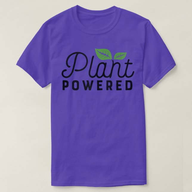 Pflanze Powered Funny Gym Workout Vegetarian Vegan T-Shirt (Design vorne)
