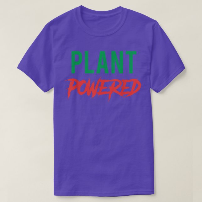 Pflanze Powered Vegan Vegetarian T-Shirt (Design vorne)