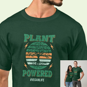 Pflanze Powered Veganlife Vegan Green T-Shirt