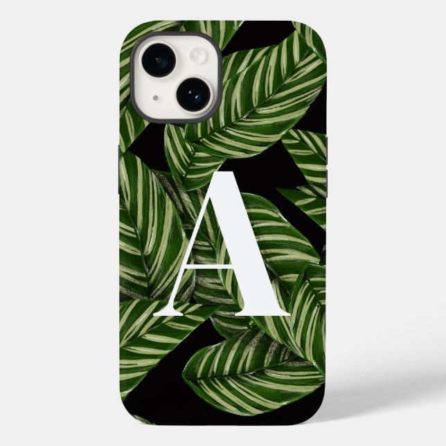 Pflanze Print Monogram Case-Mate iPhone 14 Hülle (Rückseite)