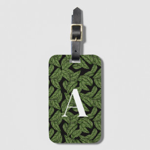 Pflanze Print Monogram Gepäckanhänger