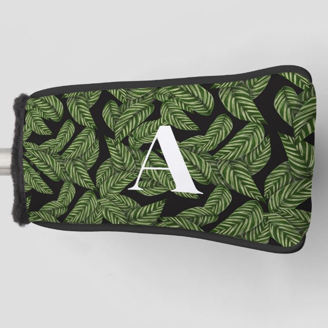 Pflanze Print Monogram Golf Headcover (Vorderseite)