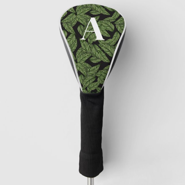 Pflanze Print Monogram Golf Headcover (Vorderseite)