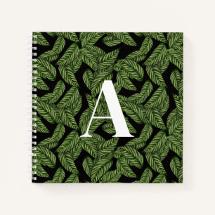 Pflanze Print Monogram Notizbuch