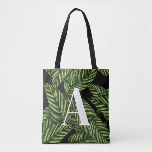 Pflanze Print Monogram Tasche