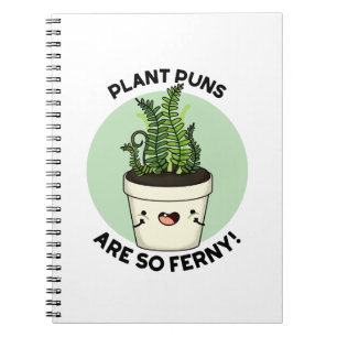 Pflanze Puns sind so Ferny Funny Fern Puff Notizblock