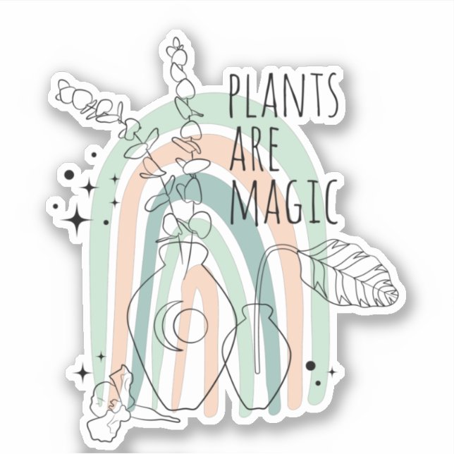 PFLANZE SIND MAGIC inspirierende Aufkleber (Vorderseite)