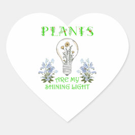 Pflanze sind mein leuchtendes Licht - für mich kei Herz-Aufkleber