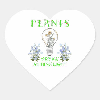Pflanze sind mein leuchtendes Licht - für mich kei Herz-Aufkleber