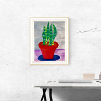 Pflanze Spielend bunte Schlange Poster