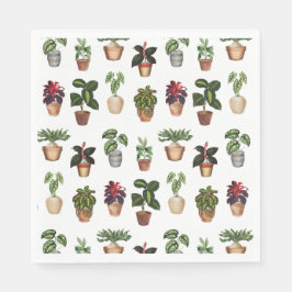 Pflanze Terracotta Pots Muster Serviette