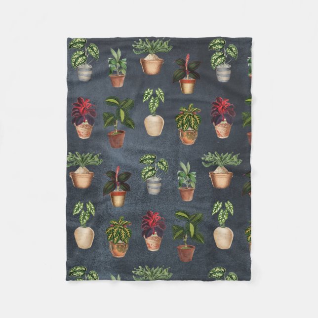 Pflanze Terracotta Pots Rustikal Fleecedecke (Vorderseite)