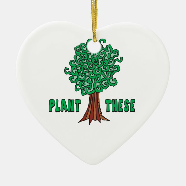 Pflanze Trees Keramik Ornament (Vorne)
